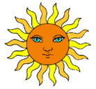 Dibujo Sol pintado por sol