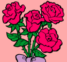 Dibujo Ramo de rosas pintado por paola