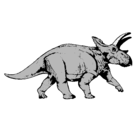 Dibujo Triceratops pintado por alma