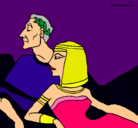 Dibujo César y Cleopatra pintado por pupupupupupuuuu