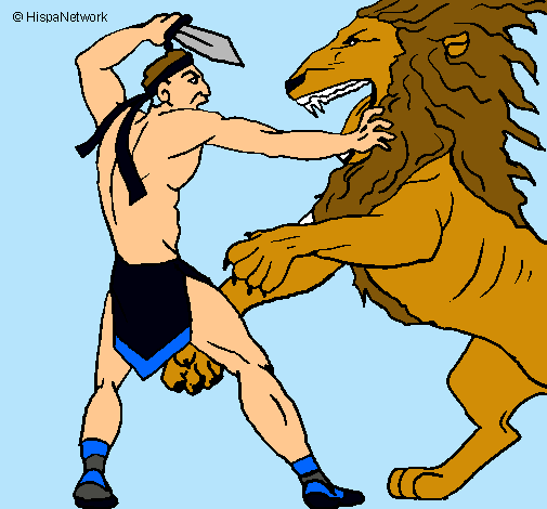 Gladiador contra león