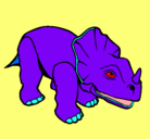 Dibujo Triceratops II pintado por q