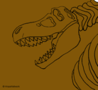 Dibujo Esqueleto tiranosaurio rex pintado por marcos