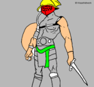 Dibujo Gladiador pintado por br