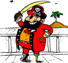 Dibujo Pirata a bordo pintado por pirata feroz