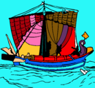 Dibujo Barco romano pintado por DIEGO