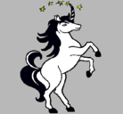Dibujo Unicornio pintado por blum