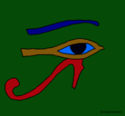 Dibujo Ojo Horus pintado por vampira