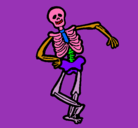 Dibujo Esqueleto contento pintado por alejandra