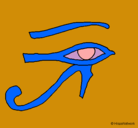 Dibujo Ojo Horus pintado por daniel