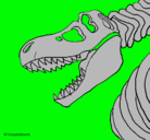 Dibujo Esqueleto tiranosaurio rex pintado por francoprocopiobayone