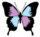 Dibujo Mariposa con alas negras pintado por BONITA