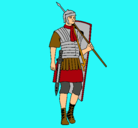 Dibujo Soldado romano pintado por rubi