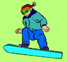 Dibujo Snowboard pintado por david