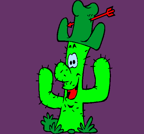 Cactus con sombrero