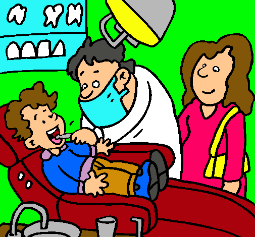 Niño en el dentista