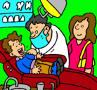 Dibujo Niño en el dentista pintado por melissa