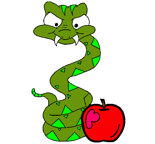 Serpiente y manzana