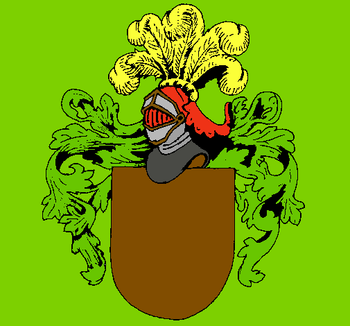 Escudo de armas y casco