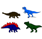 Dibujo Dinosaurios de tierra pintado por feo