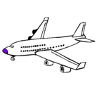 Dibujo Avión de pasajeros pintado por lorena