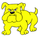 Dibujo Perro Bulldog pintado por romina