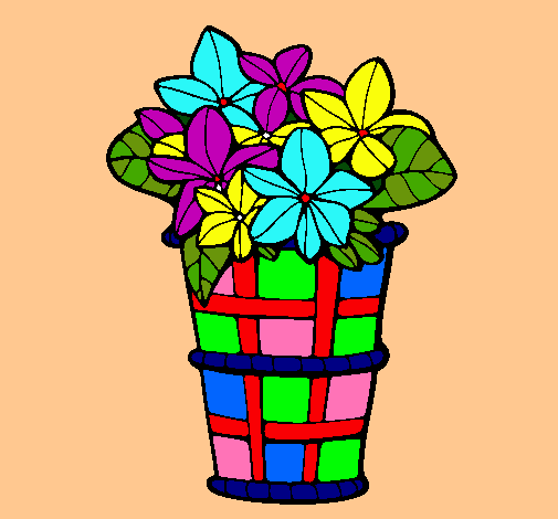 Dibujo Cesta de flores 3 pintado por tosande