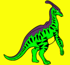 Dibujo Parasaurolofus con rayas pintado por ESTEGOSAURUS