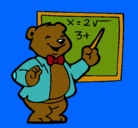 Dibujo Profesor oso pintado por sarai