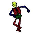 Dibujo Esqueleto contento pintado por yuon