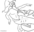 Dibujo Poseidón pintado por cesar david 