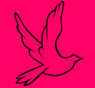Dibujo Paloma de la paz al vuelo pintado por piagenta