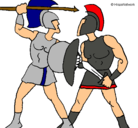 Dibujo Lucha de gladiadores pintado por Aaron