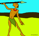 Dibujo Cazador africano II pintado por ivonne