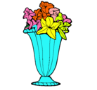 Dibujo Jarrón de flores pintado por jazmin