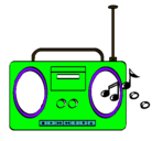 Dibujo Radio cassette 2 pintado por jaz
