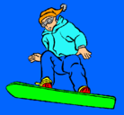 Dibujo Snowboard pintado por juan  yleo