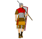 Dibujo Soldado romano pintado por jere