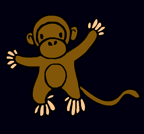 Dibujo Mono pintado por LauraLopez