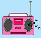 Dibujo Radio cassette 2 pintado por naomi