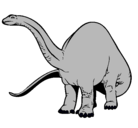 Dibujo Braquiosaurio II pintado por cuello largo