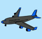 Dibujo Avión de pasajeros pintado por avion