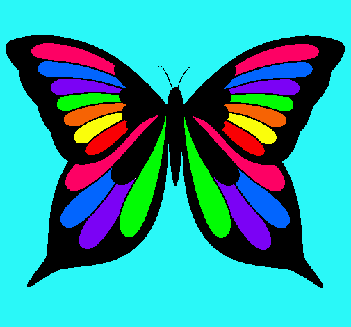 Dibujo Mariposa pintado por blum
