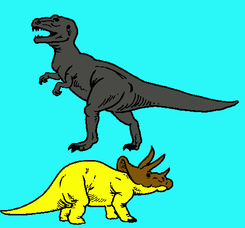 Triceratops y tiranosaurios rex