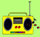 Dibujo Radio cassette 2 pintado por zoe