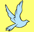 Dibujo Paloma de la paz al vuelo pintado por sandrita