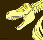 Dibujo Esqueleto tiranosaurio rex pintado por aalfoonsoo