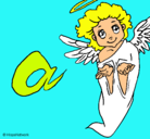 Dibujo Ángel pintado por valex