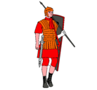 Dibujo Soldado romano pintado por fede