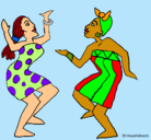 Dibujo Mujeres bailando pintado por gladiz